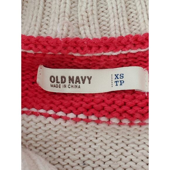 OLD NAVY Women's Beige & Pink Striped Button Up Sweater Sz XS - Picture 8 of 10